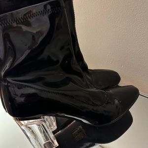Patent Leather Heeled Boot